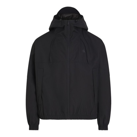 Calvin Klein Waterproof Black Drawstring Hood Jacket With Multiple